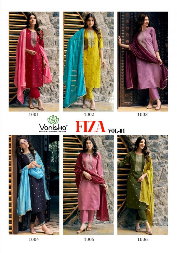 Vaniska Fiza Vol 1 Kurti Bottom With Dupatta Collection